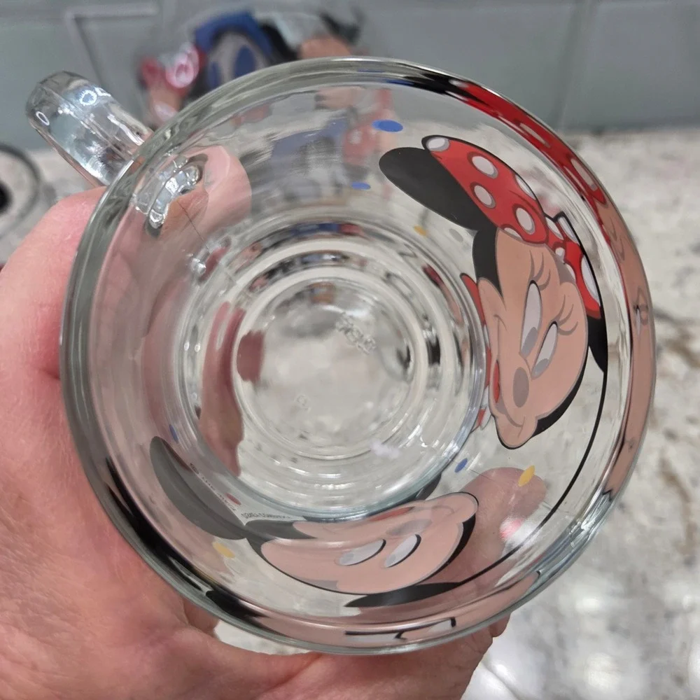 Vintage Anchor Hocking Disney Mickey Mouse Donald‎ Duck Pitcher and Glass Set